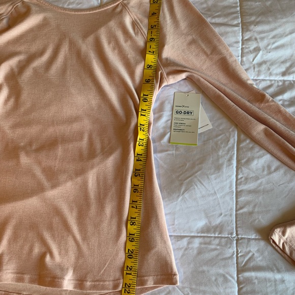 Old Navy Shirt Girls XL 14 Crossover Back Pink Go-Dry Athleisure Long Sleeve - Picture 5 of 8